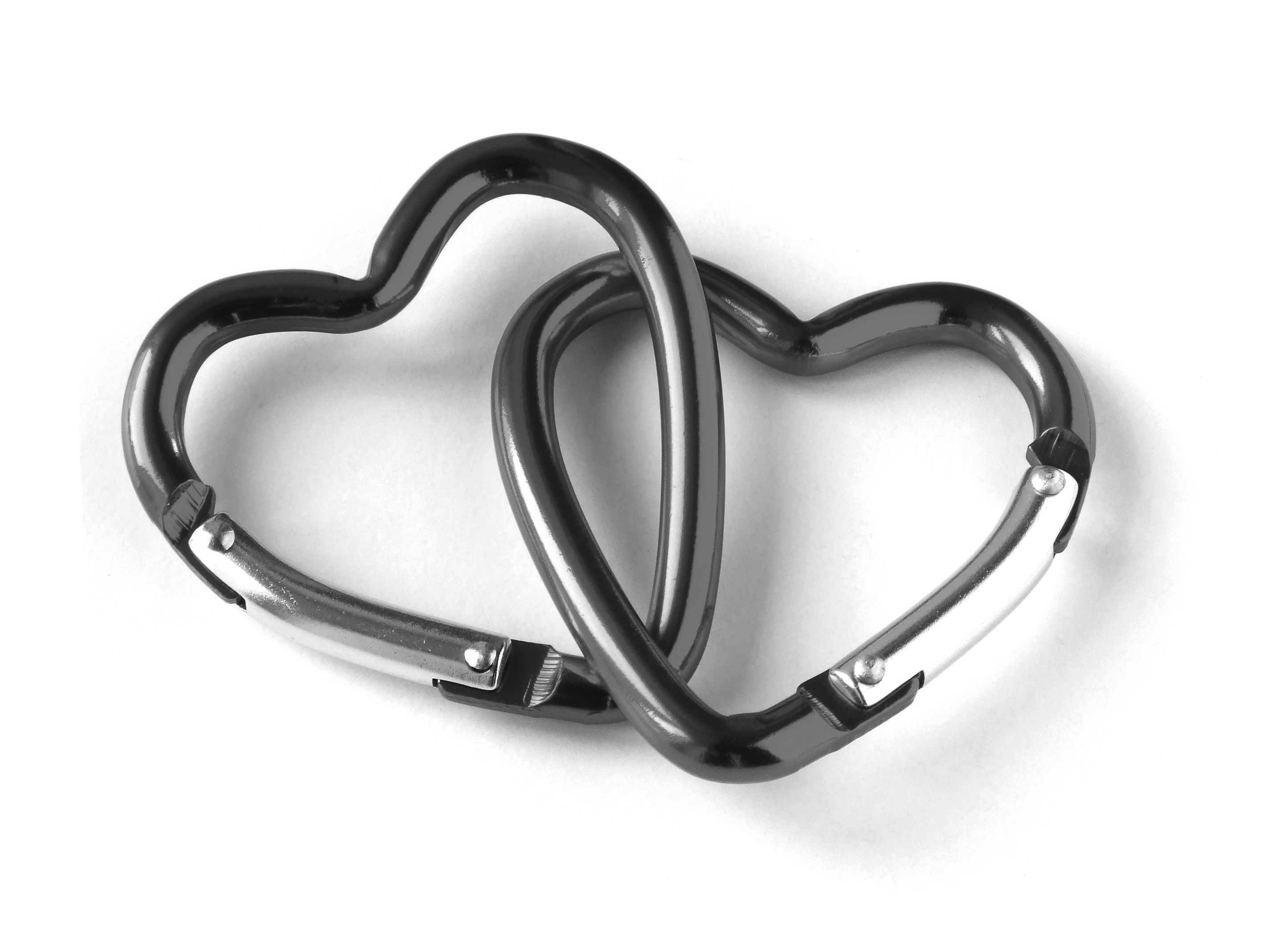 Black and white hearts